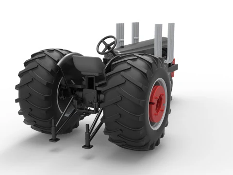 Vintage Small block Pulling tractor Version 3 Scale 1 to 25 3D Print Model