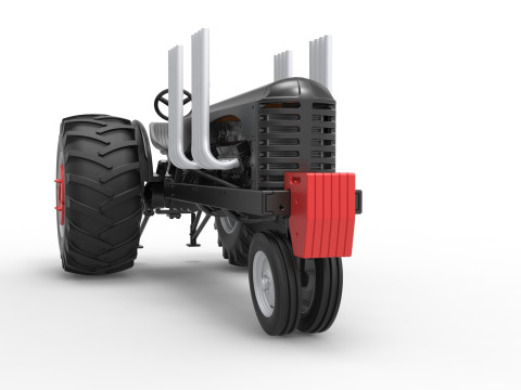 Vintage Small block Pulling tractor Version 3 Scale 1 to 25 3D 프린트 모델