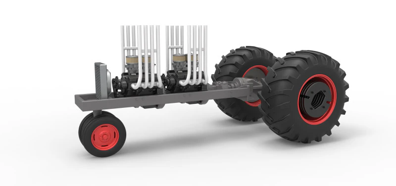 Vintage Small block Pulling tractor Base Version 3 Scale 1 to 25 3D Print Model .c4d .max .obj .3ds .fbx .stl .blend 