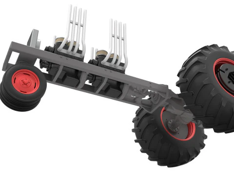 Vintage Small block Pulling tractor Base Version 3 Scale 1 to 25 3D Print Model
