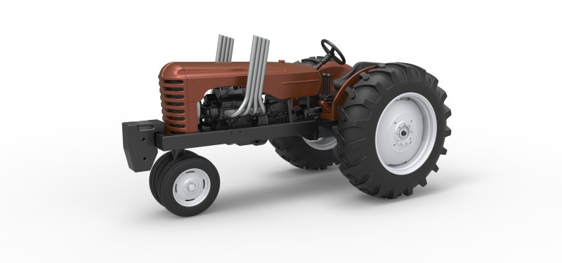 Vintage Small block Pulling tractor Version 4 Scale 1 to 25 3D Print Model .c4d .max .obj .3ds .fbx .stl .blend