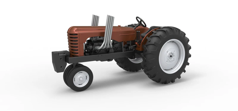 Vintage Small block Pulling tractor Version 4 Scale 1 to 25 3D Print Model .c4d .max .obj .3ds .fbx .stl .blend 