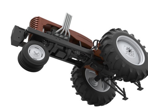 Vintage Small block Pulling tractor Version 4 Scale 1 to 25 3D Print Model