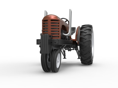 Vintage Small block Pulling tractor Version 4 Scale 1 to 25 3D Print Model