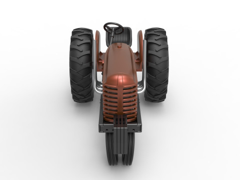 Vintage Small block Pulling tractor Version 4 Scale 1 to 25 3D Print Model