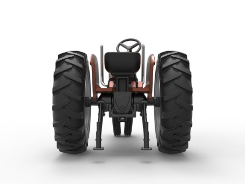 Vintage Small block Pulling tractor Version 4 Scale 1 to 25 3D Print Model