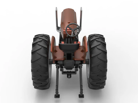 Vintage Small block Pulling tractor Version 4 Scale 1 to 25 3D Print Model