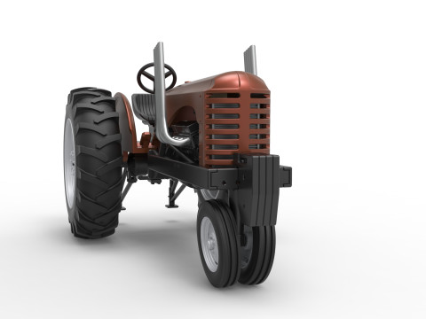 Vintage Small block Pulling tractor Version 4 Scale 1 to 25 3D Print Model
