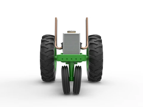 Vintage Small block Pulling tractor Base Version 4 Scale 1 to 25 3D Print Model