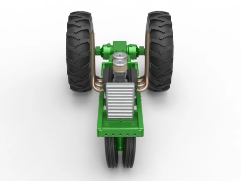 Vintage Small block Pulling tractor Base Version 4 Scale 1 to 25 3D Print Model