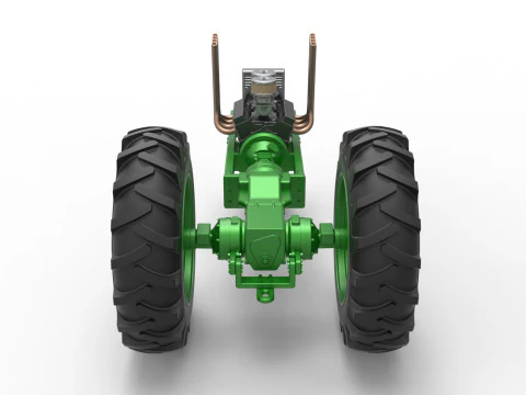 Vintage Small block Pulling tractor Base Version 4 Scale 1 to 25 3D Print Model