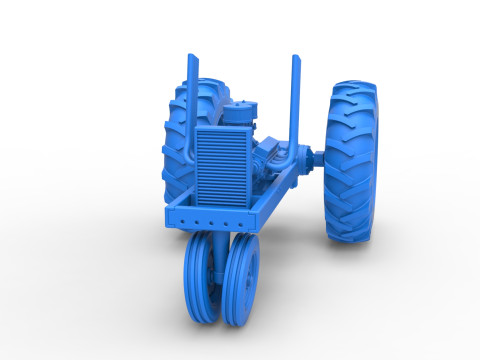 Vintage Small block Pulling tractor Base Version 4 Scale 1 to 25 Model do druku 3D