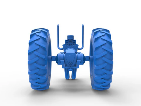 Vintage Small block Pulling tractor Base Version 4 Scale 1 to 25 3D Print Model