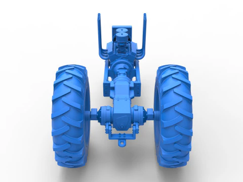 Vintage Small block Pulling tractor Base Version 4 Scale 1 to 25 3D Print Model