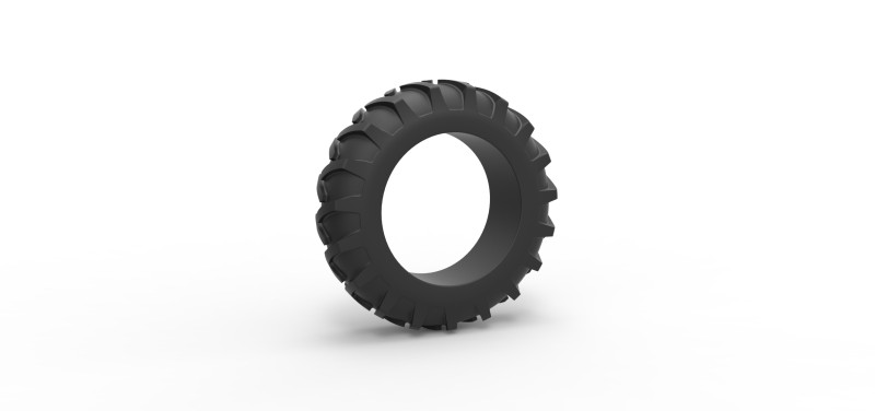 Tire of Vintage Pulling tractor Version 3 Scale 1 to 25 Modelo de impresión 3D .c4d .max .obj .3ds .fbx .stl .blend 