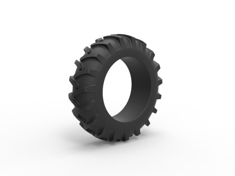 Tire of Vintage Pulling tractor Version 3 Scale 1 to 25 Modelo de impresión 3D