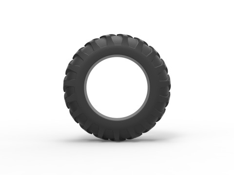 Tire of Vintage Pulling tractor Version 3 Scale 1 to 25 Modelo de impresión 3D