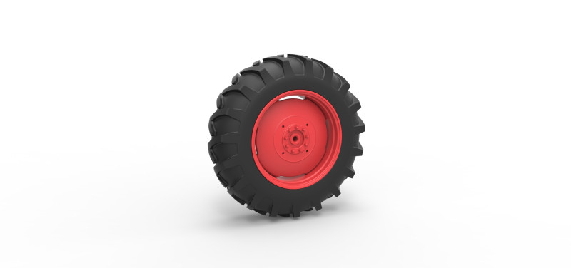 Rear wheel of Vintage Pulling tractor Version 2 Scale 1 to 25 Model do druku 3D .c4d .max .obj .3ds .fbx .stl .blend 