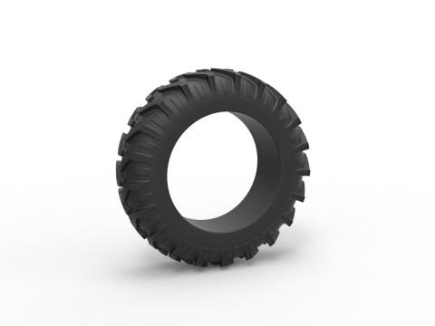 Tractor tire 34 Scale 1 to 25 3D Print Model