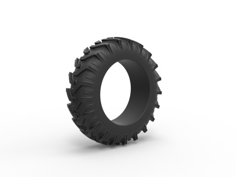 Tractor tire 34 Scale 1 to 25 3D-printmodel