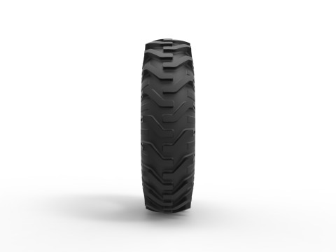 Tractor tire 34 Scale 1 to 25 3D-printmodel