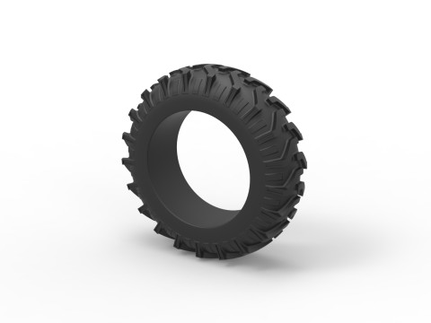 Tractor tire 34 Scale 1 to 25 3D-printmodel