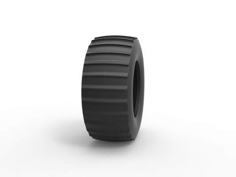 Tire of Vintage Pulling tractor Version 4 Scale 1 to 25 Modelo de Impressão 3D