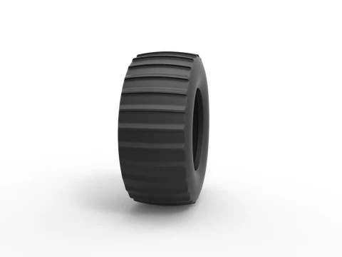Tire of Vintage Pulling tractor Version 4 Scale 1 to 25 3D Print Model