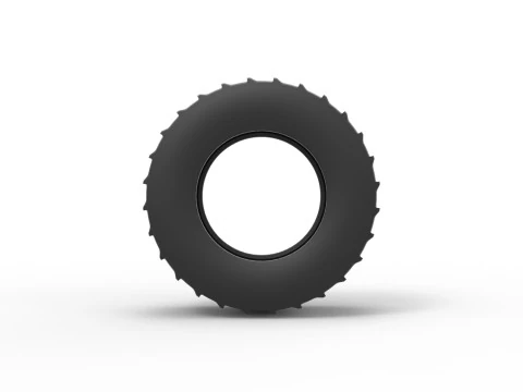 Tire of Vintage Pulling tractor Version 4 Scale 1 to 25 3D Print Model
