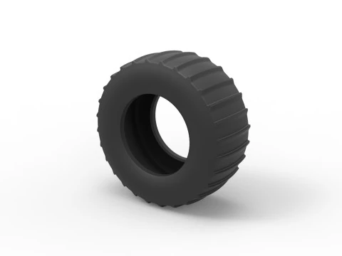 Tire of Vintage Pulling tractor Version 4 Scale 1 to 25 3D Print Model