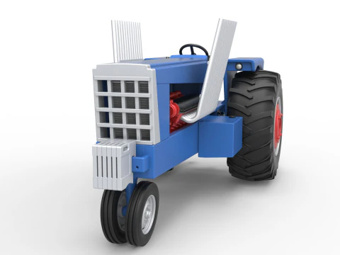 Vintage Pulling tractor Scale 1 to 25 3D Print Model