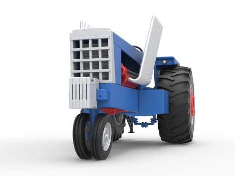 Vintage Pulling tractor Scale 1 to 25 3D Print Model