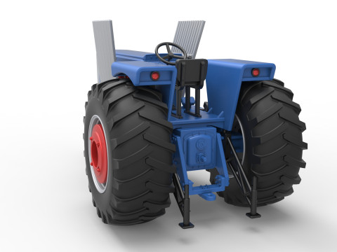 Vintage Pulling tractor Scale 1 to 25 Modèles 3D en vedette