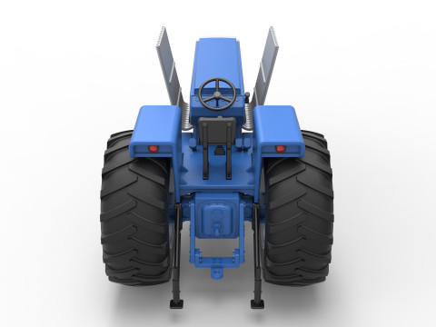 Vintage Pulling tractor Scale 1 to 25 Modèles 3D en vedette