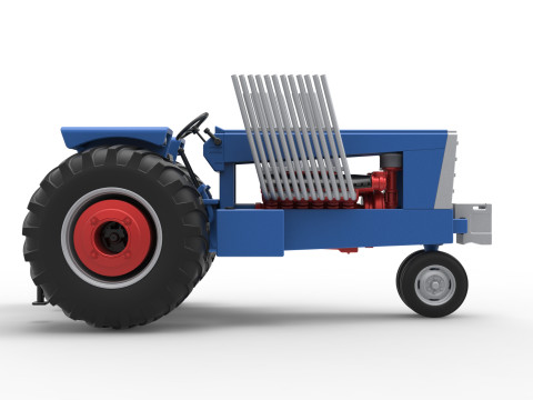 Vintage Pulling tractor Scale 1 to 25 Modèles 3D en vedette