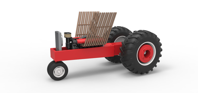 Vintage Pulling tractor Base Scale 1 to 25 Modèles 3D en vedette .c4d .max .obj .3ds .fbx .stl .blend