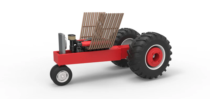 Vintage Pulling tractor Base Scale 1 to 25 3D Print Model .c4d .max .obj .3ds .fbx .stl .blend 