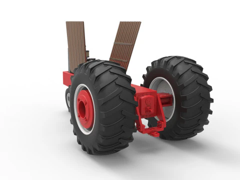 Vintage Pulling tractor Base Scale 1 to 25 3D Print Model