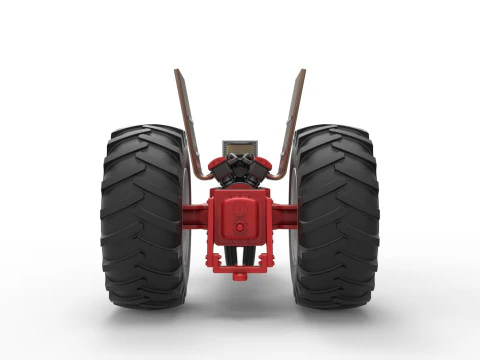 Vintage Pulling tractor Base Scale 1 to 25 3D Print Model