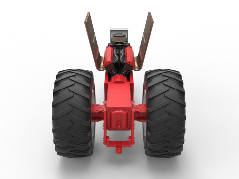 Vintage Pulling tractor Base Scale 1 to 25 Modèles 3D en vedette