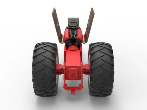 Vintage Pulling tractor Base Scale 1 to 25 3D Print Model