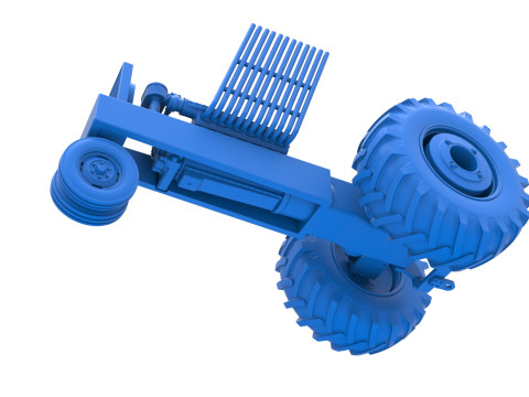 Vintage Pulling tractor Base Scale 1 to 25 Modèles 3D en vedette