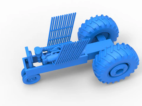 Vintage Pulling tractor Base Scale 1 to 25 3D Print Model