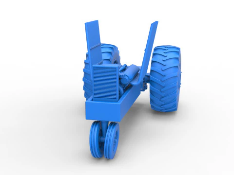 Vintage Pulling tractor Base Scale 1 to 25 3D Print Model