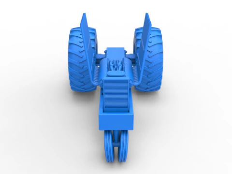 Vintage Pulling tractor Base Scale 1 to 25 3D Print Model