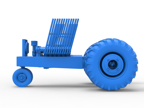 Vintage Pulling tractor Base Scale 1 to 25 Modèles 3D en vedette