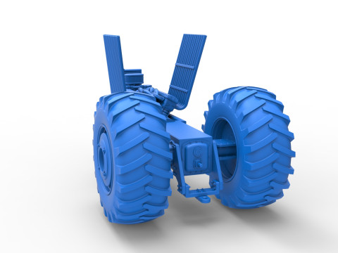 Vintage Pulling tractor Base Scale 1 to 25 Modèles 3D en vedette