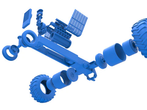 Vintage Pulling tractor Base Scale 1 to 25 3D Print Model