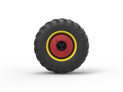 Rear wheel of Vintage Pulling tractor Version 3 Scale 1 to 25 Modèles 3D en vedette