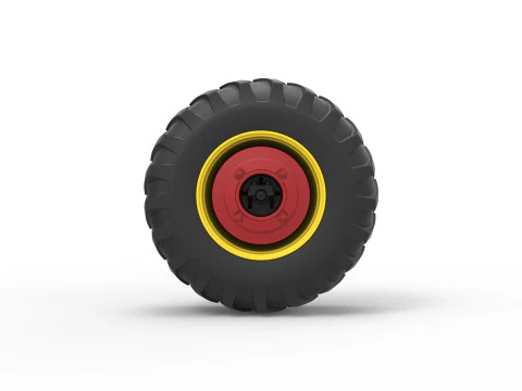 Rear wheel of Vintage Pulling tractor Version 3 Scale 1 to 25 3D Print Model